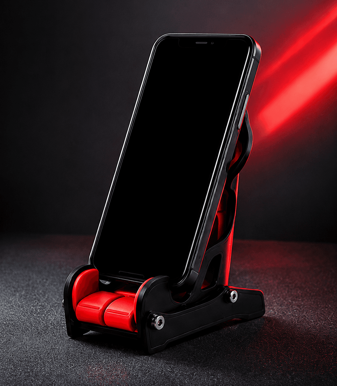 Racing Chair Phone Stand Adjustable Desk Mobile Holder for Gaming Office Video Calls & Watching Movies 3