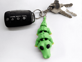 Flexi Crocodile Articulated Keychain – Cute 3D Printed Fidget Animal Keyring 4