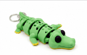 Flexi Crocodile Articulated Keychain – Cute 3D Printed Fidget Animal Keyring 5