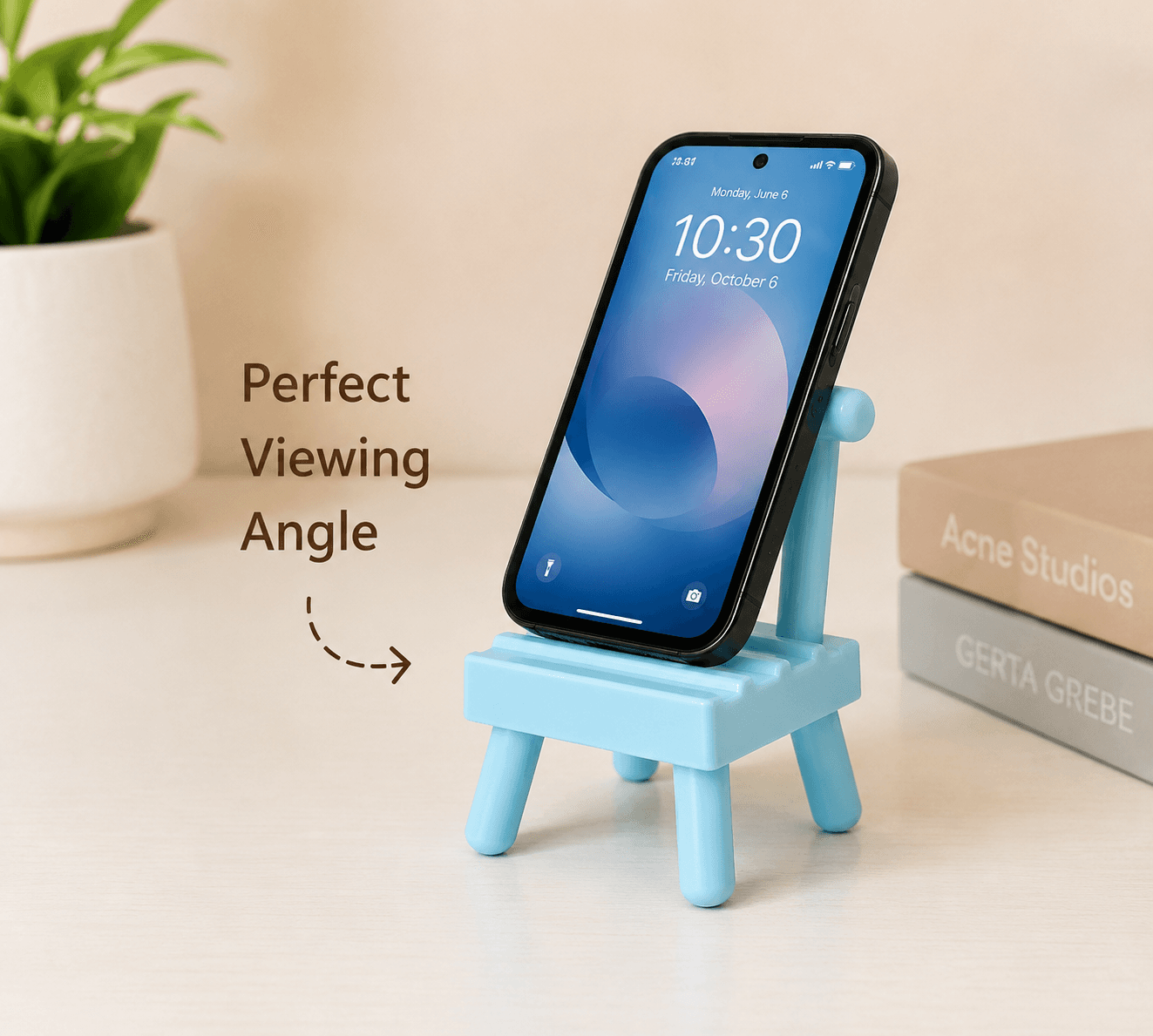 Mini Chair Phone Stand – Cute 3D Printed Mobile Holder for Desk & Bedside