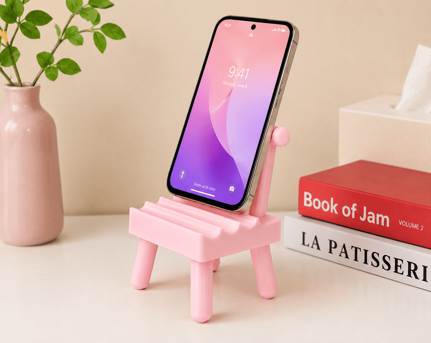 Mini Chair Phone Stand – Cute 3D Printed Mobile Holder for Desk & Bedside 6
