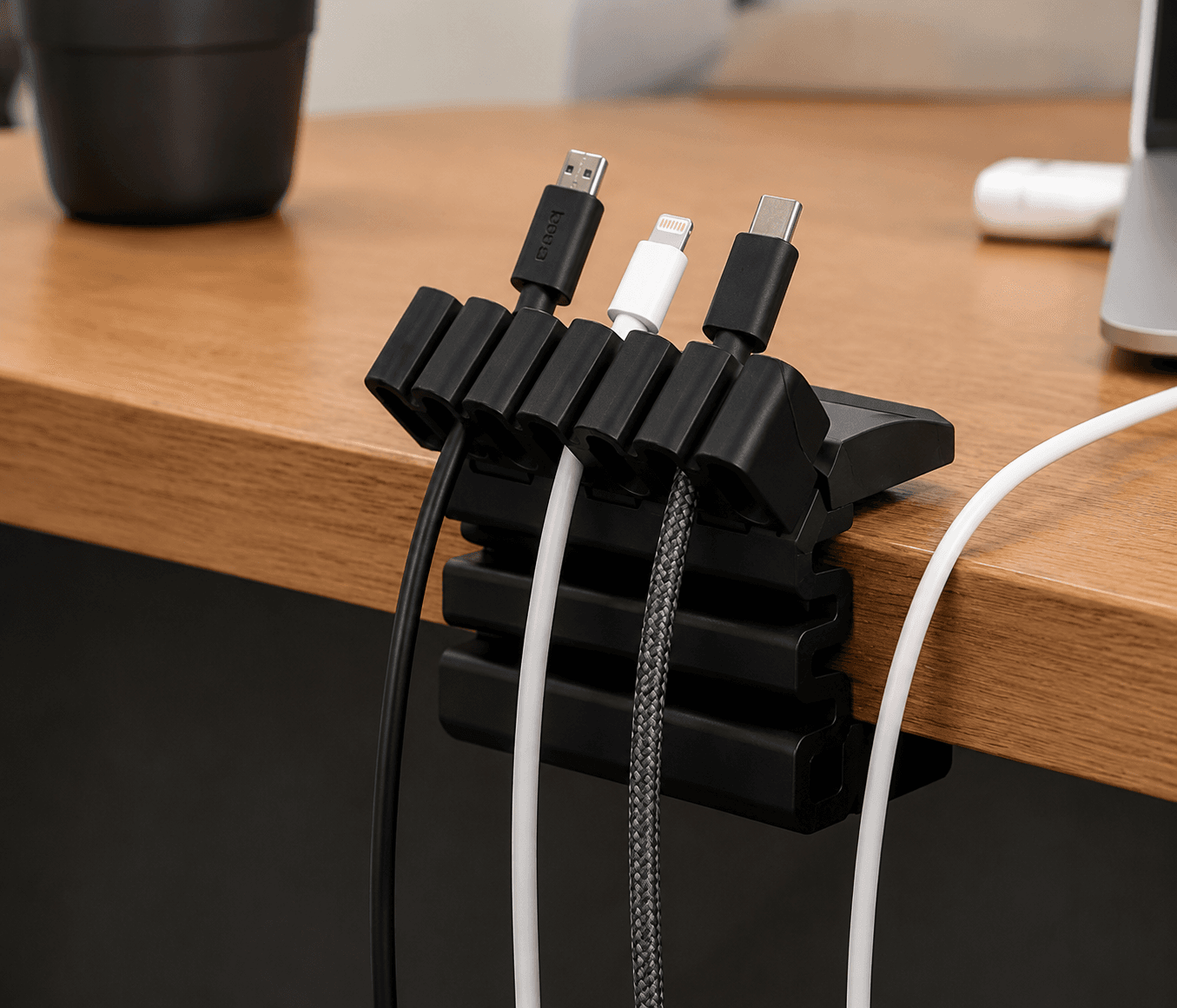 Desk Cable Organizer Clip – 3D Printed Cable Management Holder for Home & Office 4