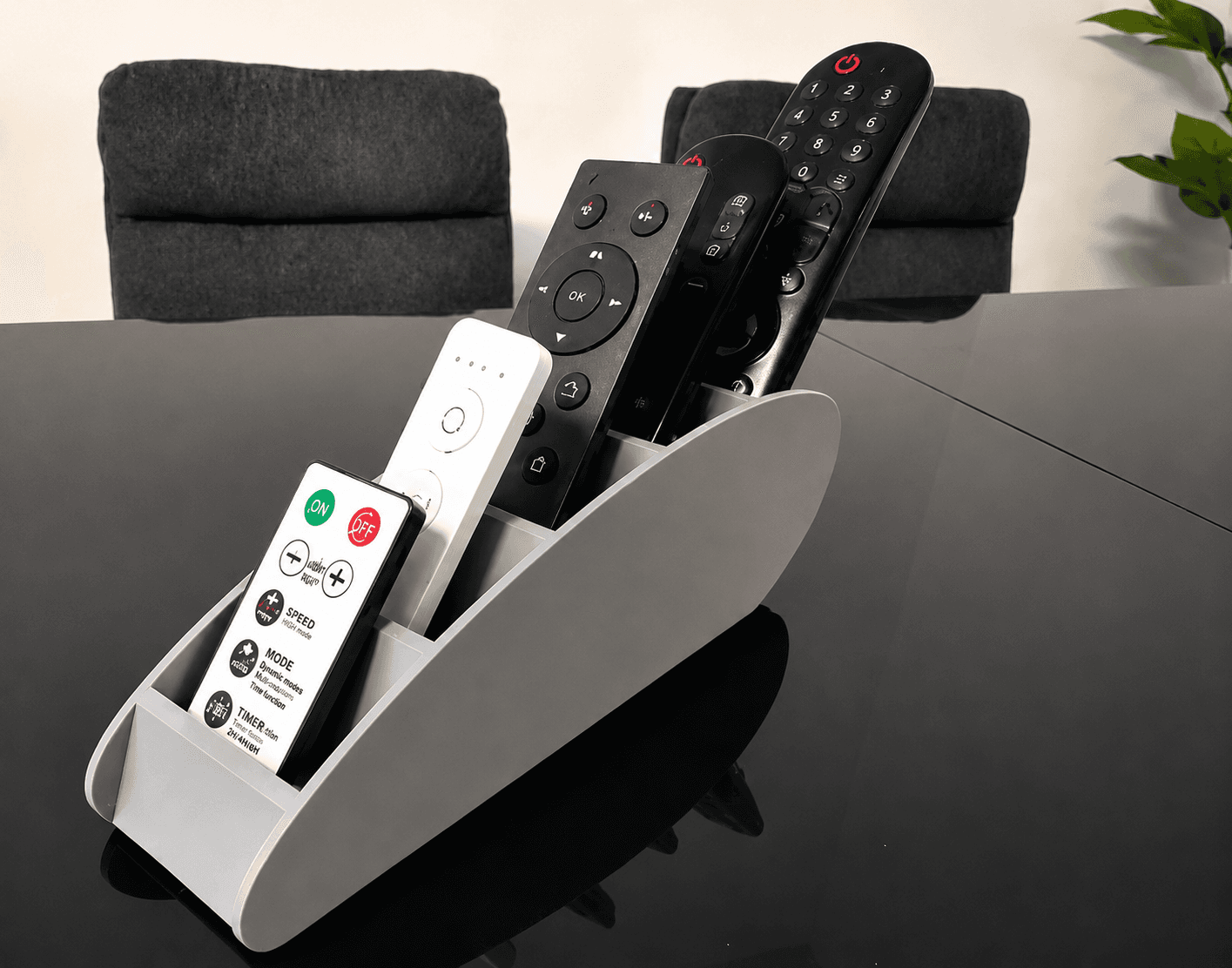 Remote Control Organizer – 3D Printed TV Remote Holder for Living Room & Office
